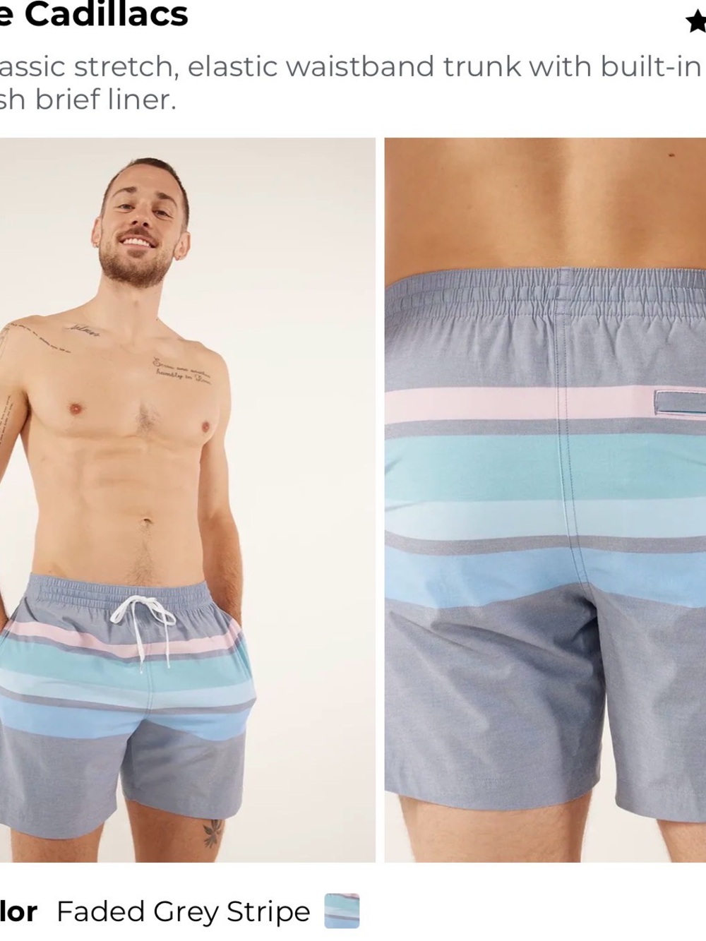 Chubbies the Cadillac swim shorts Small